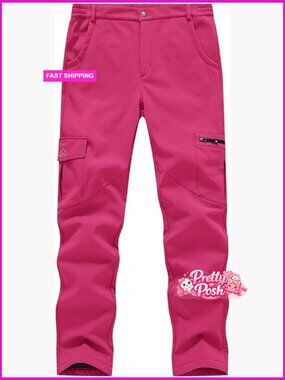 Women's Winter Hiking Pants Fleece Lined Waterproof Windproof Snow Insulated